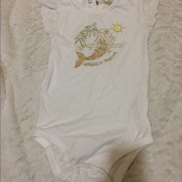 Girls 24 months white mermaid onesie